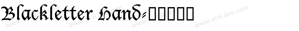 Blackletter Hand字体转换